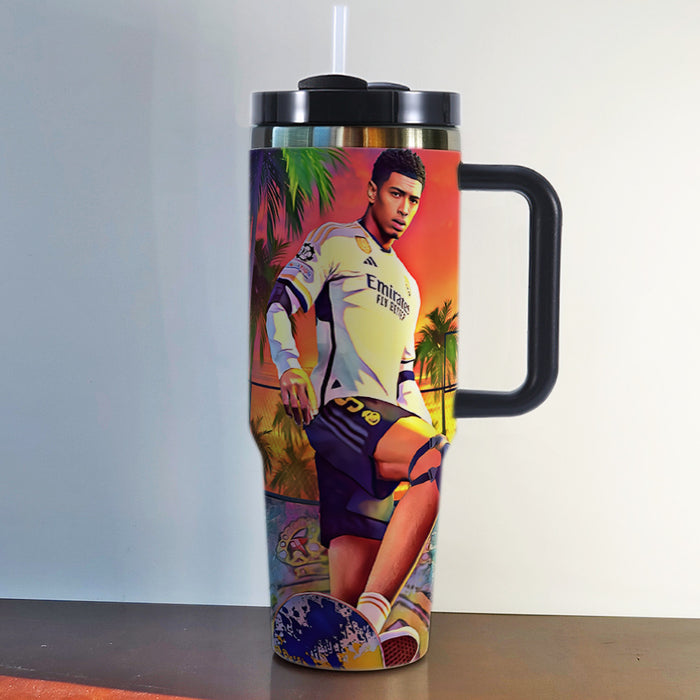Wholesale Tumbler Stainless Steel Insulated Mug,  40oz Large Capacity,  Football Style