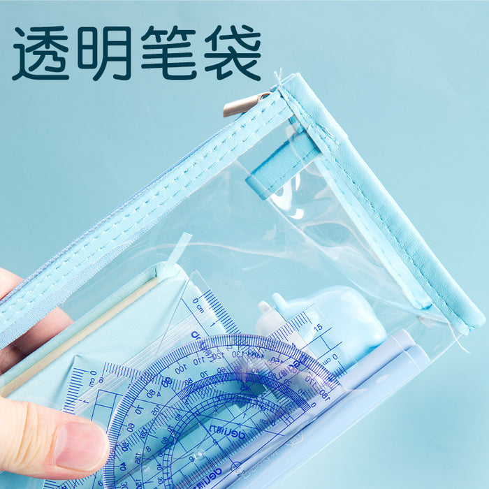 Wholesale Transparent PVC Pencil Case Trendy Student Pouch Fashion Accessory For Gift Resale