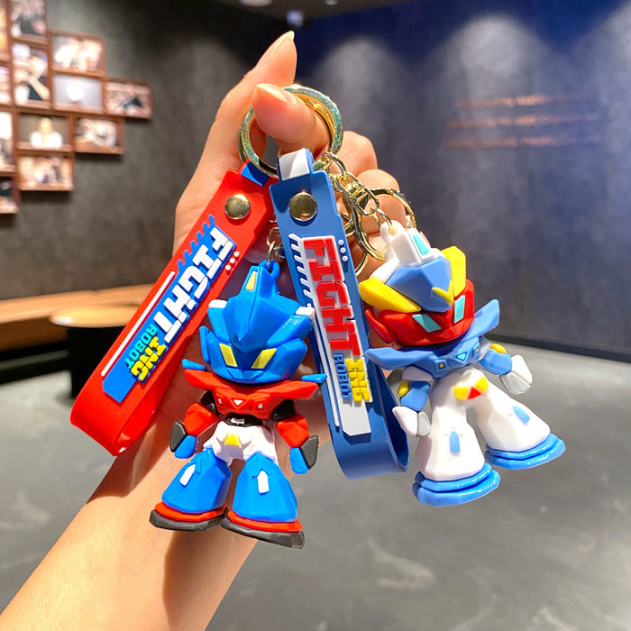 Wholesale Cool robot three-dimensional soft plastic doll bag Key Chain