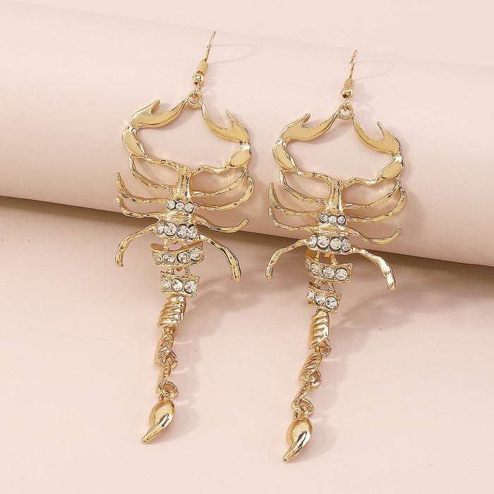 Wholesale Alloy Micro Inlaid Scorpion Earrings JDC-ES-QianDi001