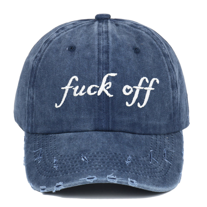 Wholesale Cotton Retro Fuck Off Baseball Cap JDC-FH-ChenSheng005