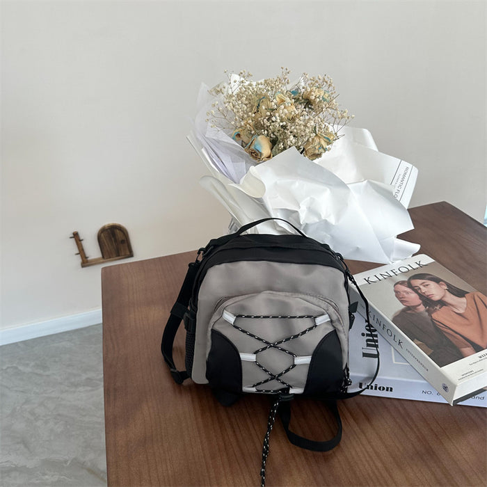 Wholesale New color contrasting drawstring backpack for children, kindergarten backpack, outdoor small backpack