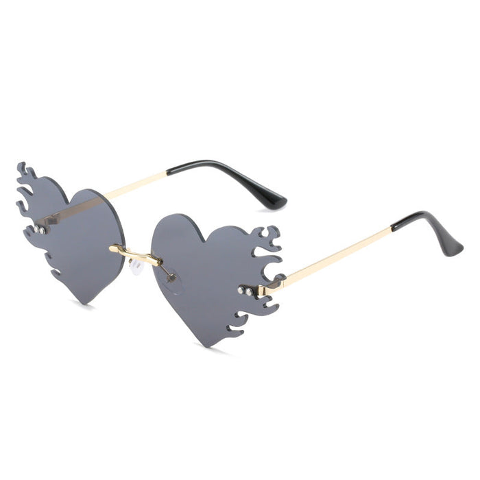 Wholesale Sunglasses Personalized frameless dazzling metal sunglasses Men's high-end glasses