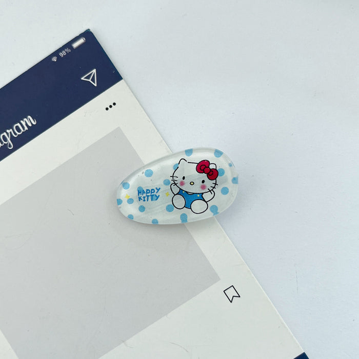 Wholesale Cute plaid cat oval hair clip