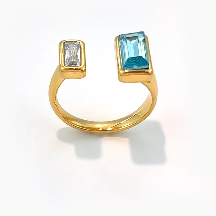 Wholesale Stainless Steel Gold-Plated Adjustable Ring