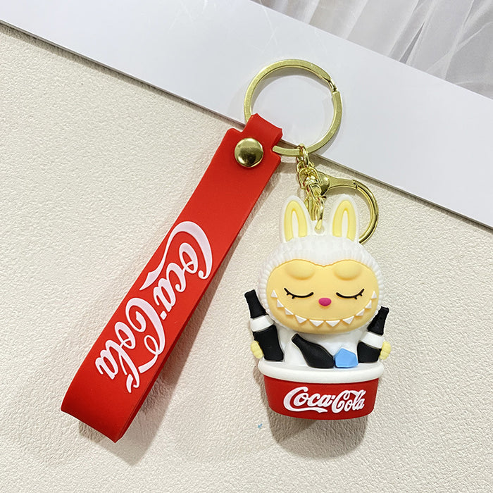 Wholesale Cartoon Cross-Dressing Little Sheep Keychain Silicone Doll Gift Car Keychain Pendant