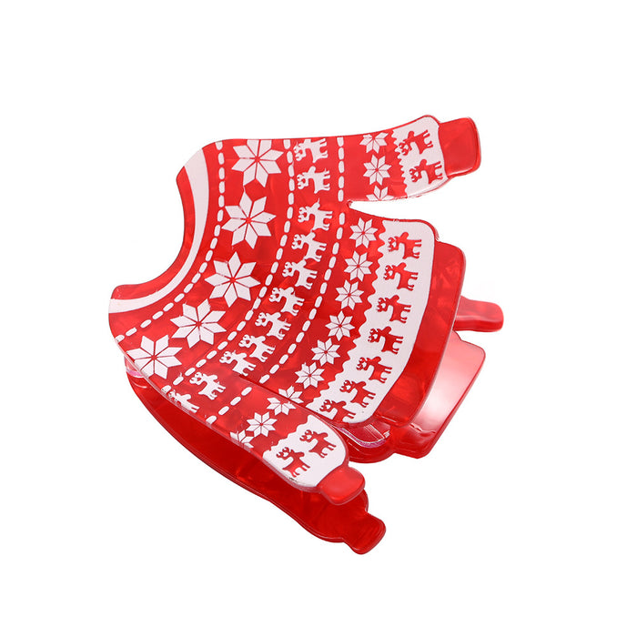 Wholesale Chic Acrylic Cartoon Shark Hair Clip For Women Christmas Fashion Accessory Gift