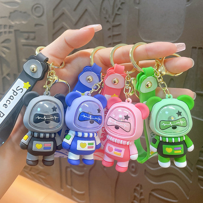 Wholesale Acrylic Cartoon Cute Glowing Space Bear Keychain JDC-KC-YanG041