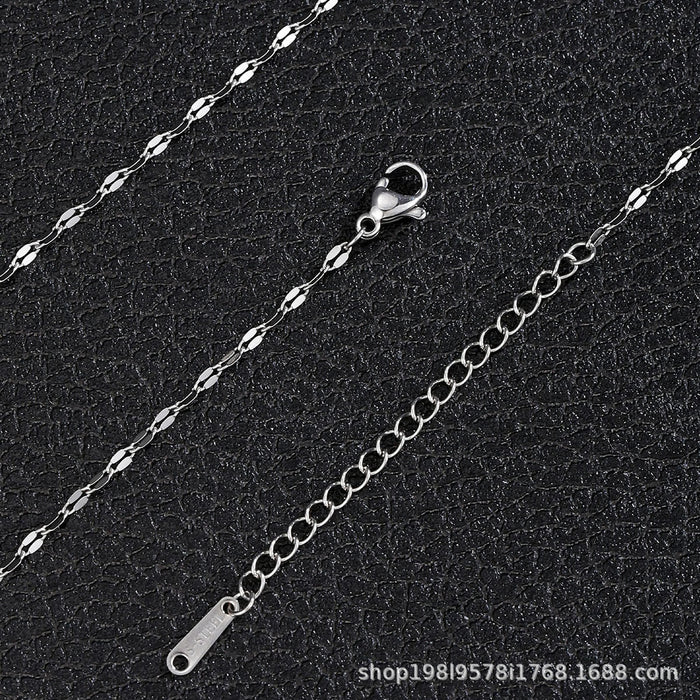 Wholesale Titanium steel stainless steel necklace, fine collarbone neck electroplated jewelry