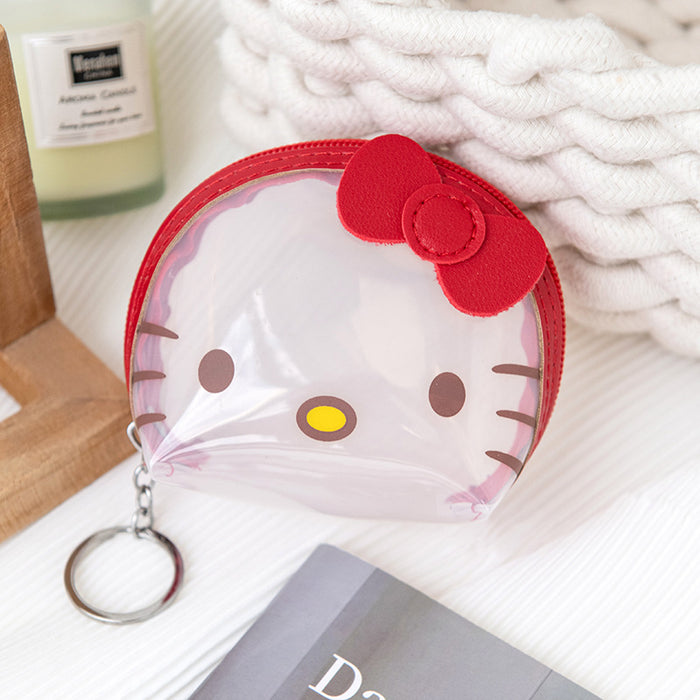 Wholesale Casual Transparent Jelly Anime Cartoon Coin Purse Earphone Storage Pouch