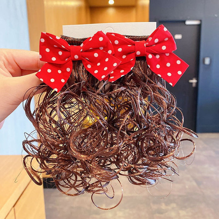 Wholesale Plastic Children's Bow Wig Hair Clips JDC-HC-Linx002