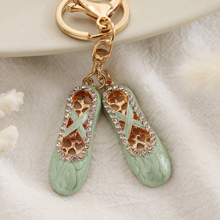 Wholesale Diamond Ballet Shoes Alloy Keychain JDC-KC-ChaoK050