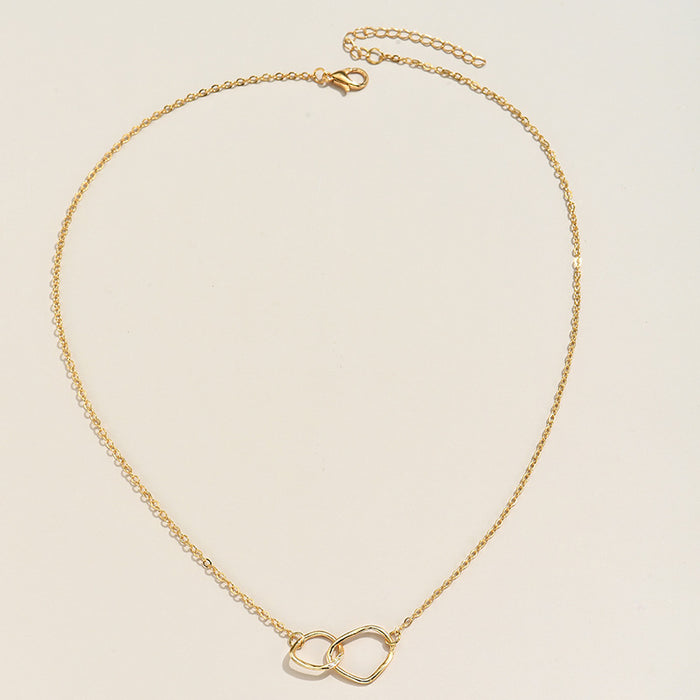 Wholesale irregular cross geometric clavicle chain Women's neck chain necklace