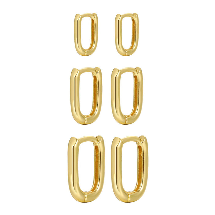 Wholesale Geometric square copper ear clip set