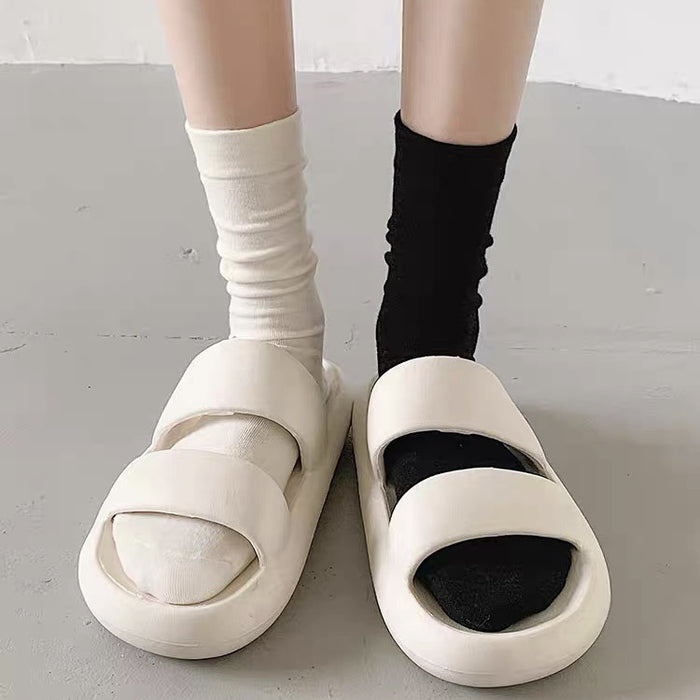 Wholesale White pile socks, mid tube socks, pure cotton, all cotton, elastic mouth socks, boneless long tube socks