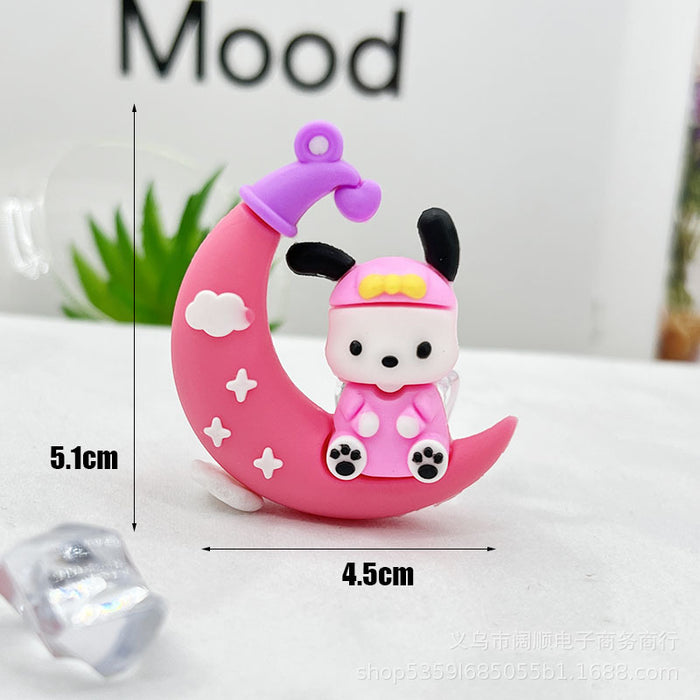 Wholesale Cartoon Sitting Moon Keychain Doll Pendant Keychain Pendant Birthday Gift