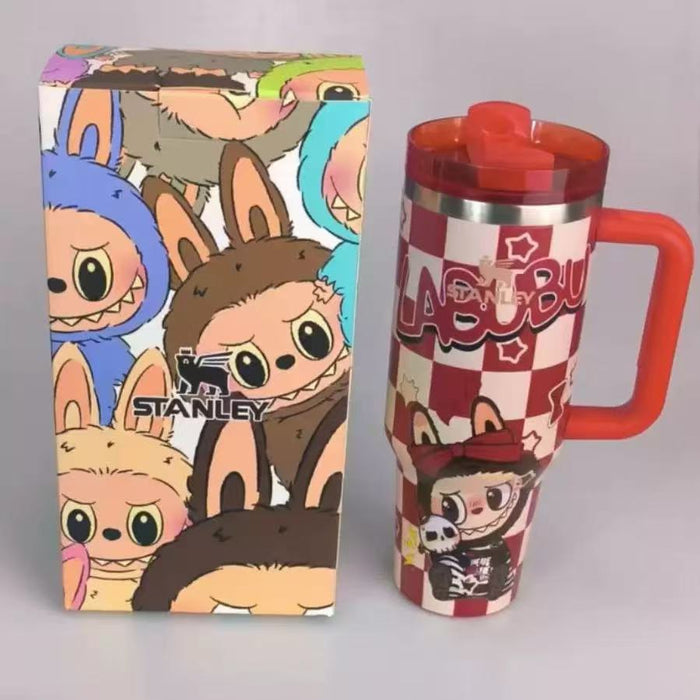 Wholesale 304 stainless steel tumbler cup 40oz cartoon car cup straw ice cup