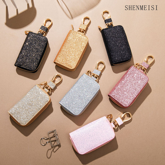 Wholesale Mini car key bag, General Motors key storage bag, creative leather hanging decoration keychain