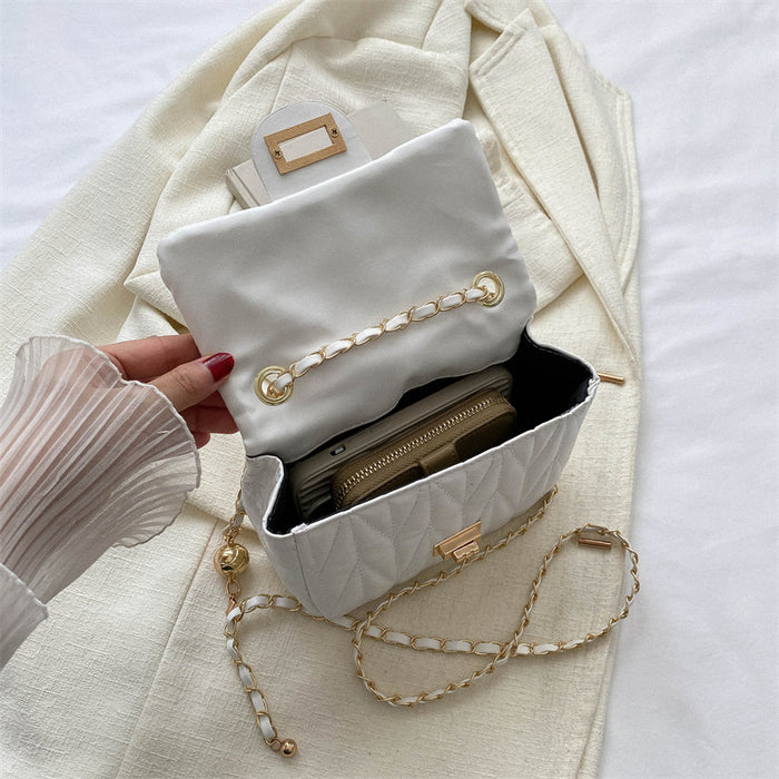 Wholesale Versatile crossbody bag, fashionable diamond grid chain bag, single shoulder small square bag