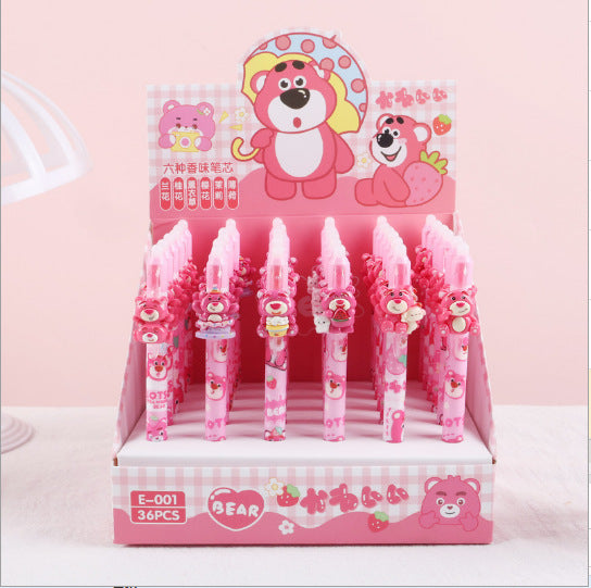 Wholesale Erasable blue cartoon children' s student press pen