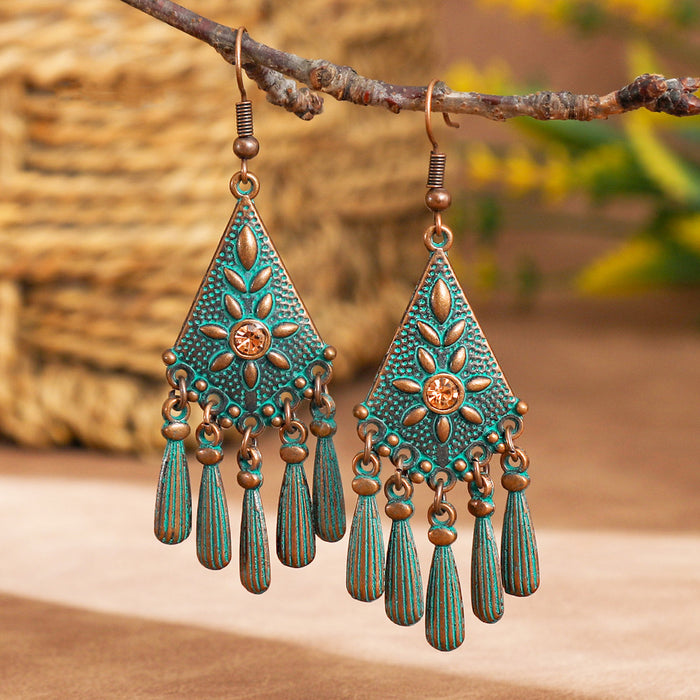 Wholesale Geometric Alloy Tassel Earrings for Women Party Wear Fashion Accessory MOQ≥2
