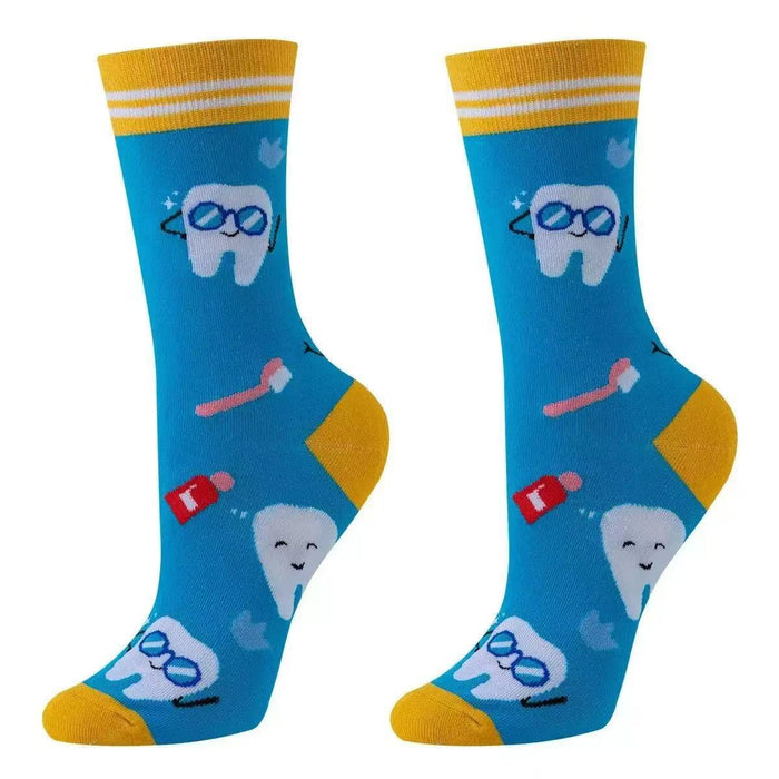 Wholesale Cartoon Teeth Pattern Socks