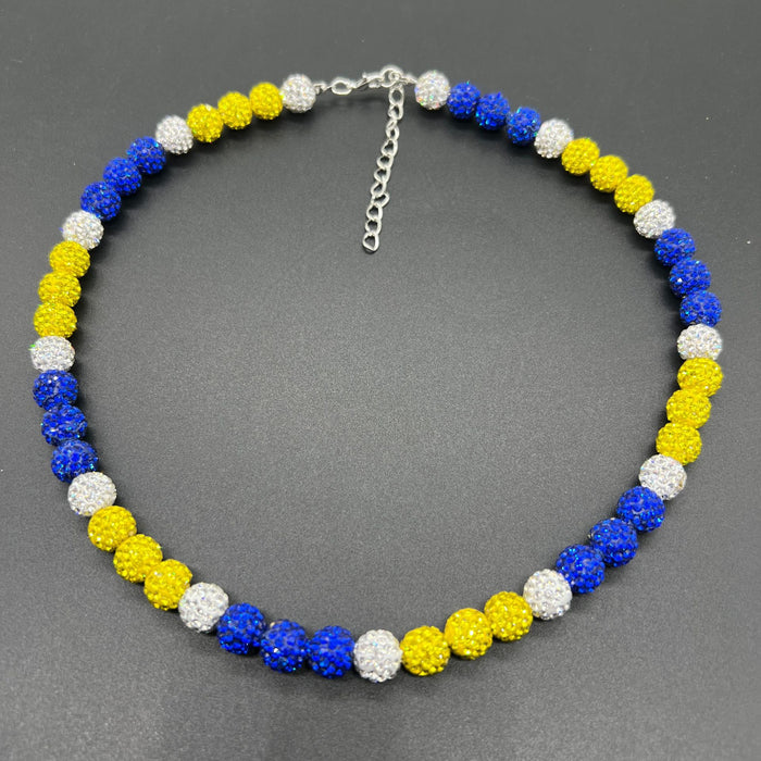 Wholesale Baseball necklace hip hop colorful diamond ball jewelry necklace