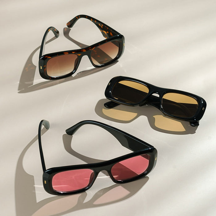 Wholesale Large frame rice nail sunglasses square fashion trend sunglasses high-end driving sunglasses driving