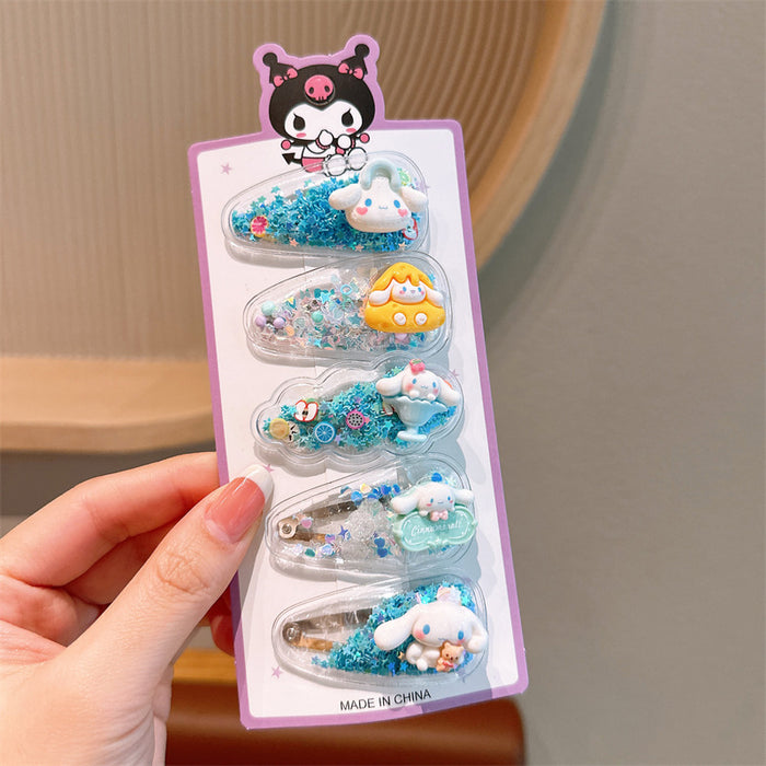 Wholesale Cartoon Children's Soft Glue Hair Clip Set JDC-HC-Jiangx004