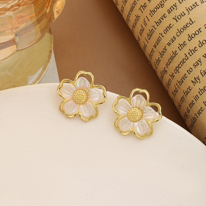 Wholesale Alloy Shell Flower Earrings JDC-ES-MYY002