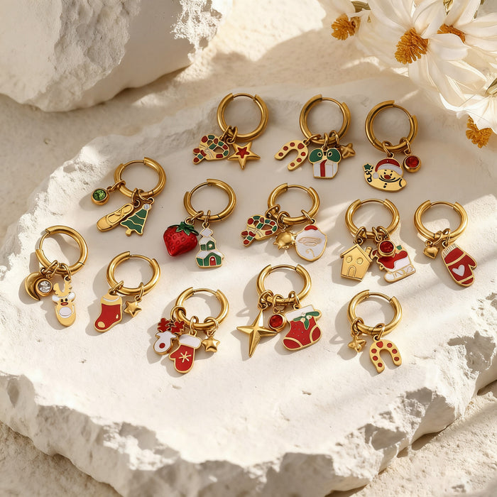 Wholesale Christmas-themed design earrings