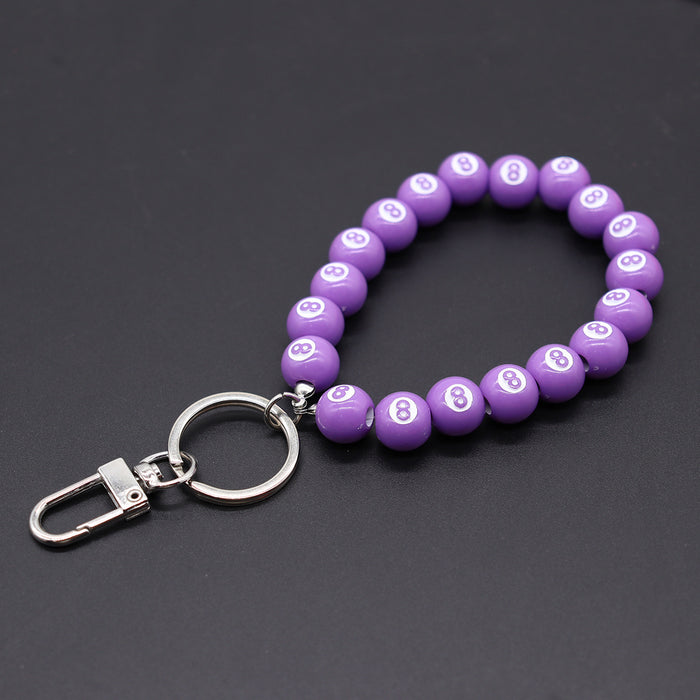 Wholesale Simple Alloy Door Buckle Black 8 Lanyard ins Mobile Phone Chain Keychain Pendant Bag Lanyard Accessories