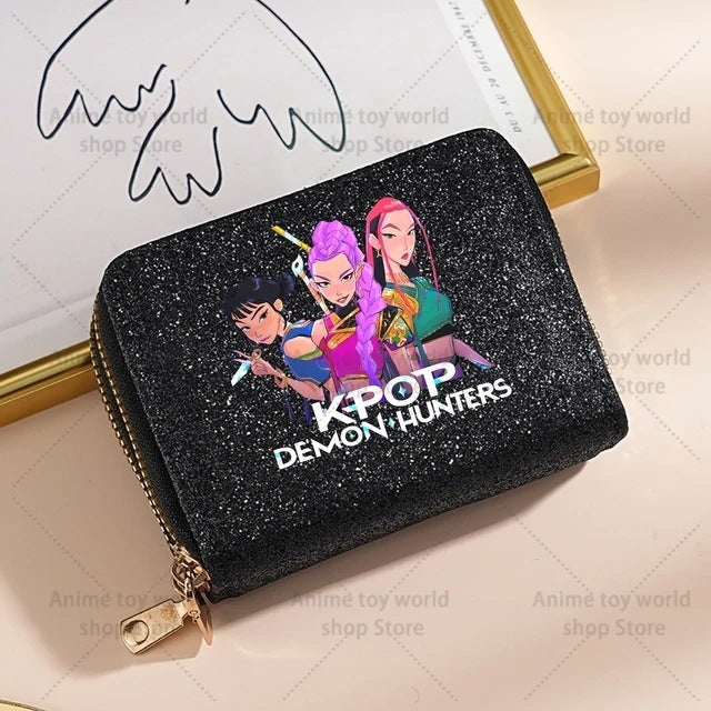 Wholesale Kpop Devil Hunter Sequin Wallet For Women Shiny Coin Purse Korean Style Party Fashion Accessory