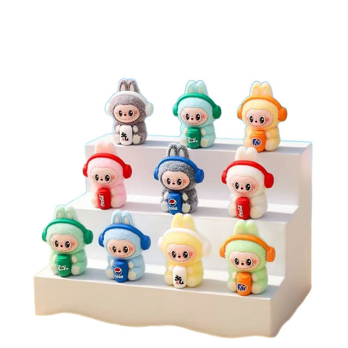 Wholesale 10pcs Cute flocked bunny resin jewelry accessories