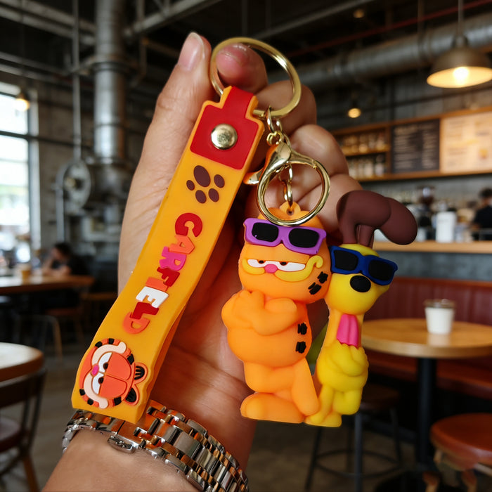 Wholesale Cute Cartoon Cat Silicone Keychain