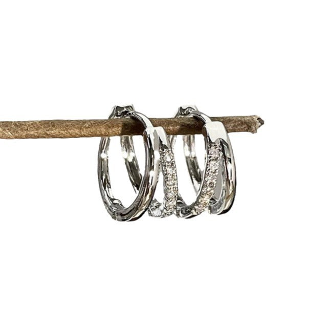 Wholesale  silver Double-layer Ear Buckle