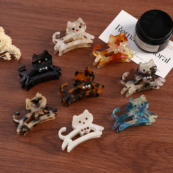 Wholesale Cute Cat Acetic Acid Personalized Hair Clips