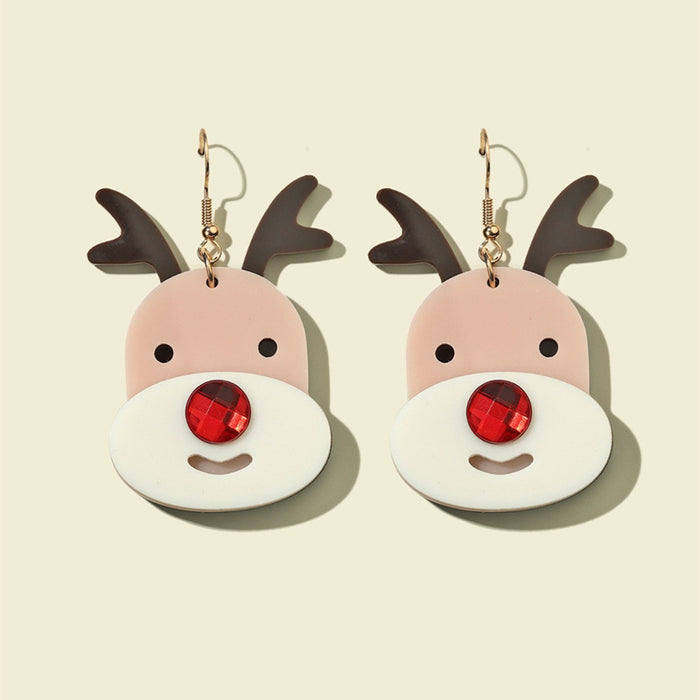 Wholesale Christmas Acrylic Cartoon Color Matching Earrings JDC-ES-JunJie013