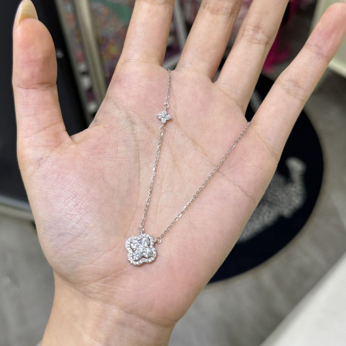 Wholesale 925 Sterling Silver Necklace Lucky Four-leaf Clover 2025 New Clavicle Chain