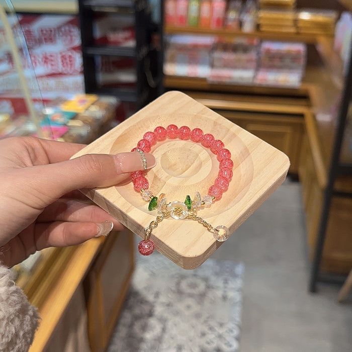 Wholesale Colorful Crystal Flower Bracelet Sunflower Beaded Students Gift Bestie Bracelet