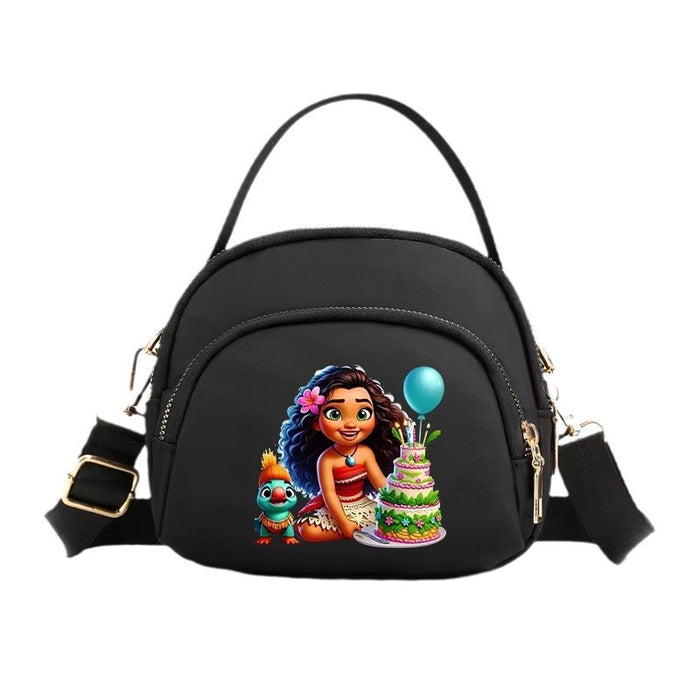 Wholesale Cartoon Printed Small Square Bag Mini Mobile Phone Bag Casual Simple Nylon Cloth Bag