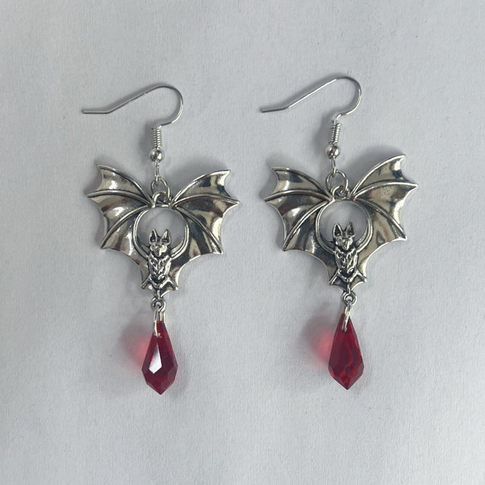Wholesale Retro Bat Pendant Earrings Gothic Punk  Gift Zinc Alloy Jewelry Boutique Resale