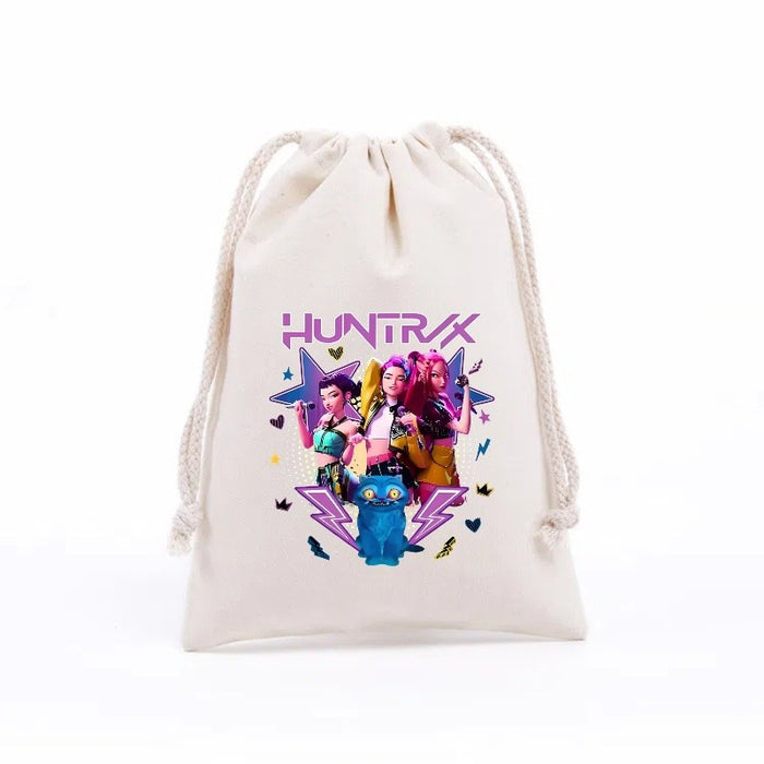 Wholesale Cartoon Canvas Drawstring Storage Bag Handbags