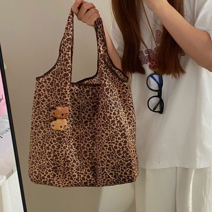 Wholesale Cute leopard print cat handbag