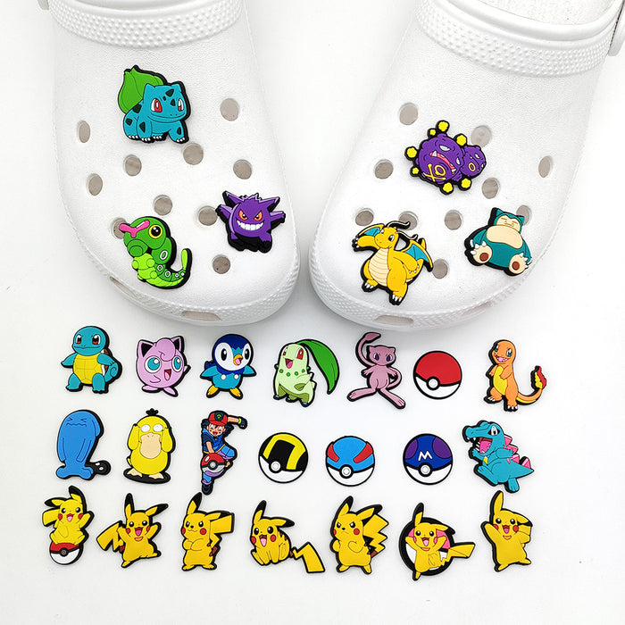 Wholesale Random 10PCS Cartoon PVC Crocs Buckles JDC-SC-WanX002