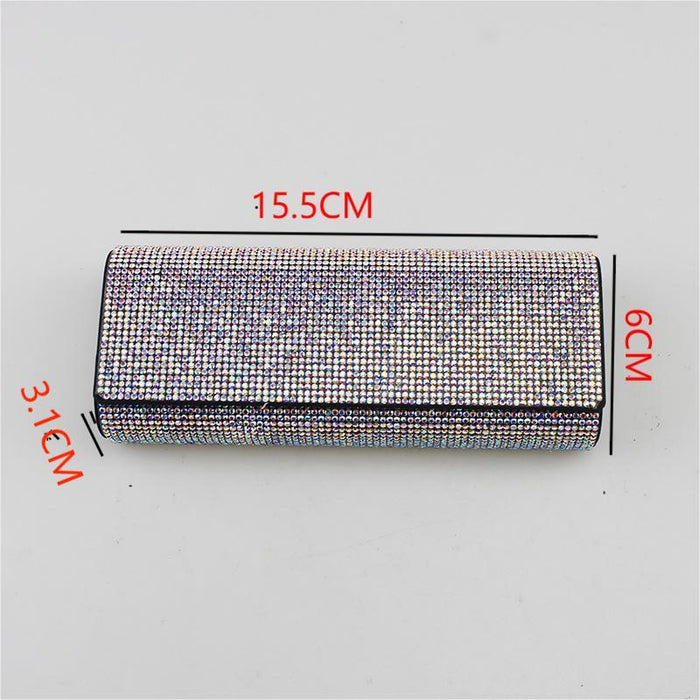 Wholesale Rhinestone Studded Black Eyeglasses Case Decorative Glasses Holder For Everyday Use Gift