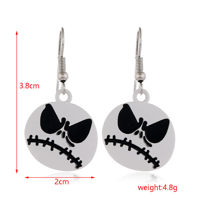 Wholesale Halloween Series Skull Spider Pumpkin Alloy Earrings JDC-ES-HengX006