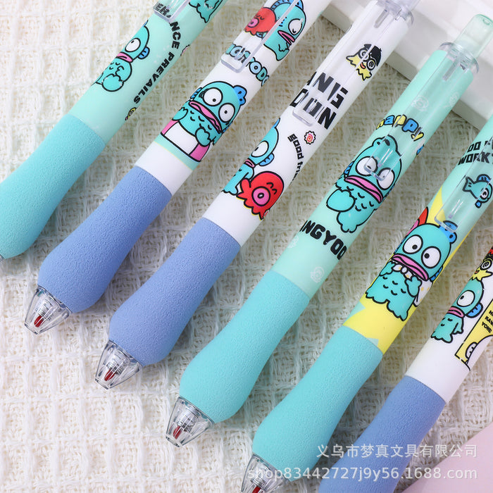 Wholesale 6pcs Multi-series cartoon soft sheath press gel pen high color value student brush pen ST quick-drying carbon black pen