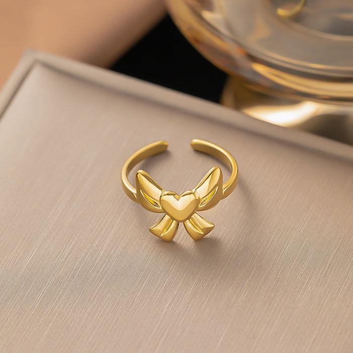 Wholesale Classic retro stainless steel hollow irregular ring for women's high-end accessories