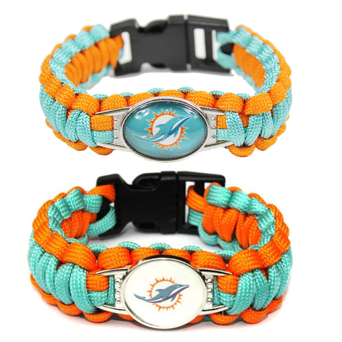 Wholesale rugby team rope woven bracelet